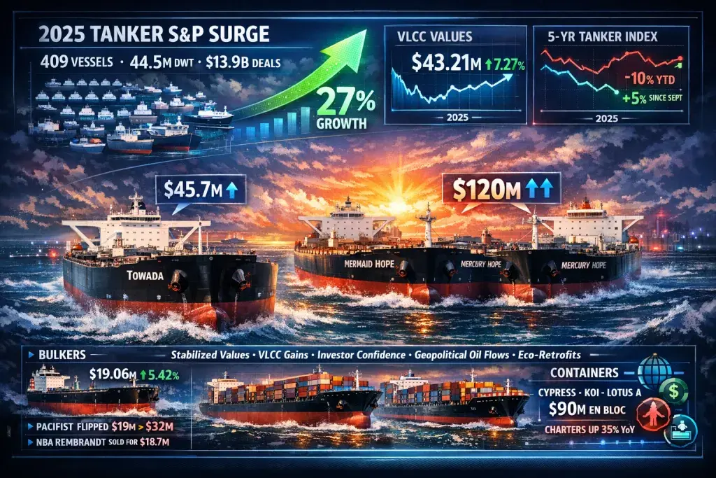 Tanker S&P Activity Surges in 2025 with 27% Volume Growth
