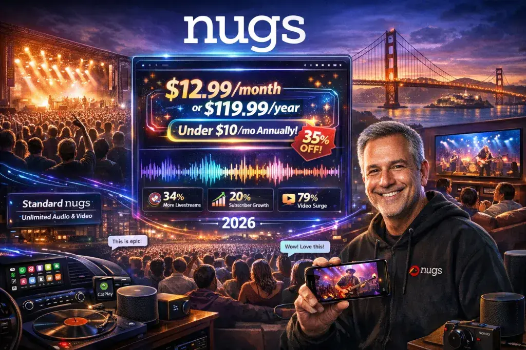 nugs Launches Affordable Welcome Offer and Simplified Plans for Live Music Fans